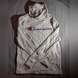 Champion Men's Long Sleeve T-Shirt Hoodie, Script Logo